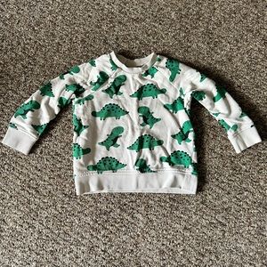 H&M 1 1/2 -2 year green Dino sweatshirt